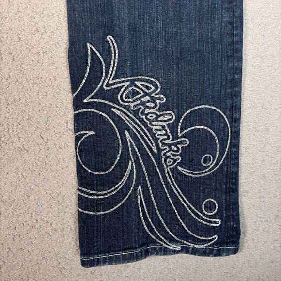 Akademiks Jeans Women’s Size 28x31 Embroidered Low Rise Boot Cut 90s Style Y2K - Picture 11 of 14